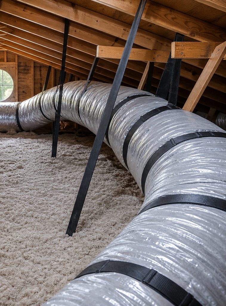Attic ductwork replacement after