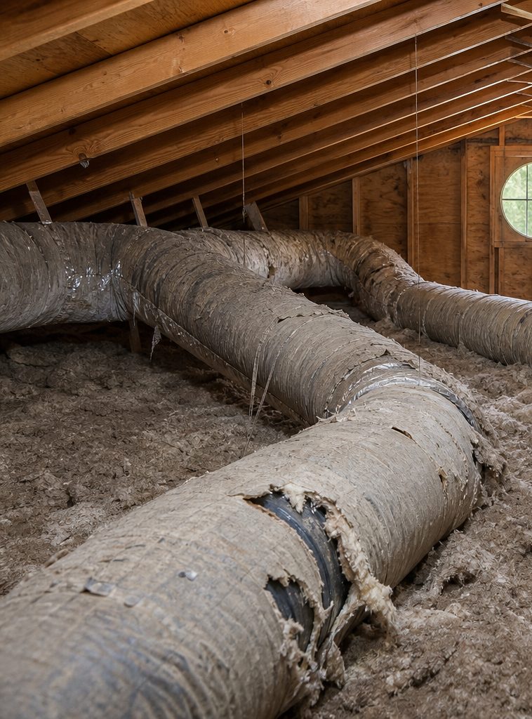 Attic ductwork replacement before